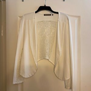 White lace blazer